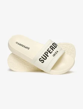 Superdry Damen Polyurethan Logo City Luxe Badesandalen, Creme - Größe: 3-4 - 29.99 - FashionsVida