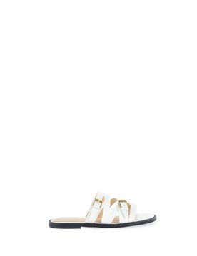 Guess Ciabatte in pelle PANNA 35