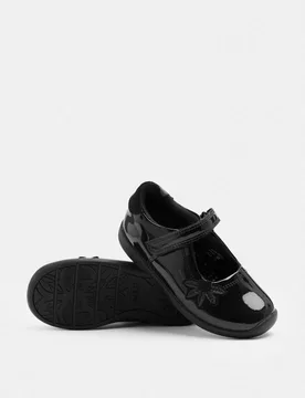 Kids Patent Leather School Shoes (8 Small - 1 Large) Black Female - M&S - FashionsVida