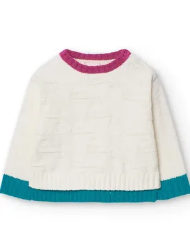 Boboli Pull Knitwear Off White 6 Années Fille - BÒBOLI - FashionsVida