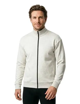 Sweat-shirt à Zip 10280170 01 Open White L