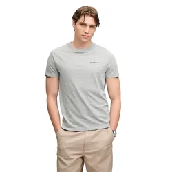 Maglietta A Maniche Corte Essential Company Logo Sleet Grey Marl / Green L