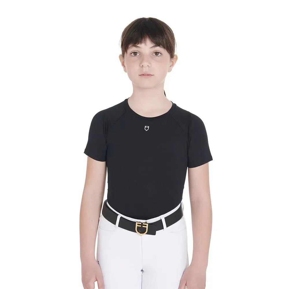 Maglietta A Maniche Corte Technical Training Black 14 Anni - Equestro - FashionsVida