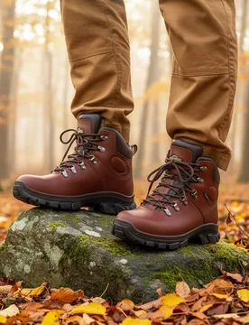Teslin Mens Leather Waterproof Hiking Boots - Northwest territory - FashionsVida