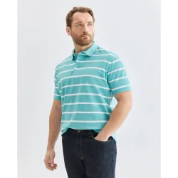 Polo de manga corta rayas piqué hombre