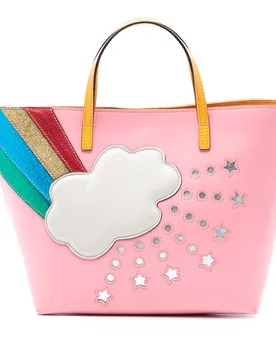 Childrens Leather Rainbow Cloud Tote - Gucci - FashionsVida