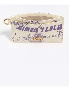 Tarjetero de mujer textura brillo print - Bimba y Lola - FashionsVida