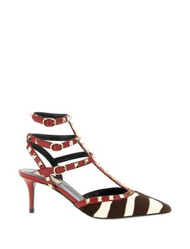 Chic Ankle Strap Pumps Rockstud T. 65
