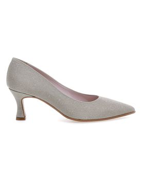 Décolleté platino glitter con tacco basso Pittarello Rom. 5360 36