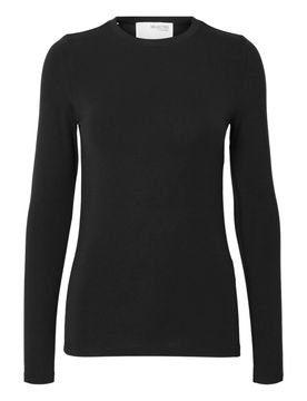 SELECTED Camiseta 'SLFMANJA' negro