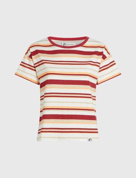 O'Riginals Boxy Stripe T-Shirt - Beige - Damen - Größe: XS