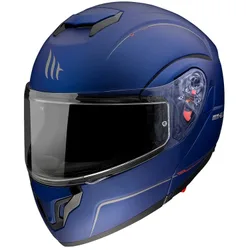 Casco Moto Modulare Omologato P/J Mt Helmet ATOM sv Solid A7 taglia L