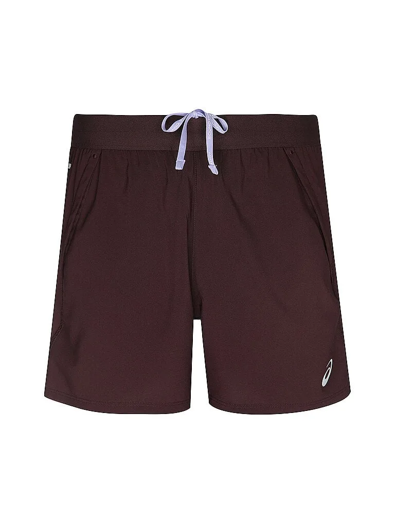 Herren Laufshort Road 5inch dunkelrot L M - Asics - FashionsVida