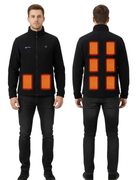 Men's Single Button Heated Jacket - - Size: L - Anniou Clothing - FashionsVida