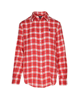 Ralph Lauren Blusa de lino rojo S - Ralph Lauren - FashionsVida