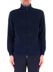 Cardigan con zip BLU NOTTE XS