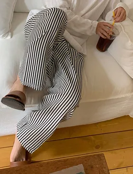Pantalones de pijama para hombre con diseño de rayas y cintura elástica, para otoño e invierno - Shein - FashionsVida