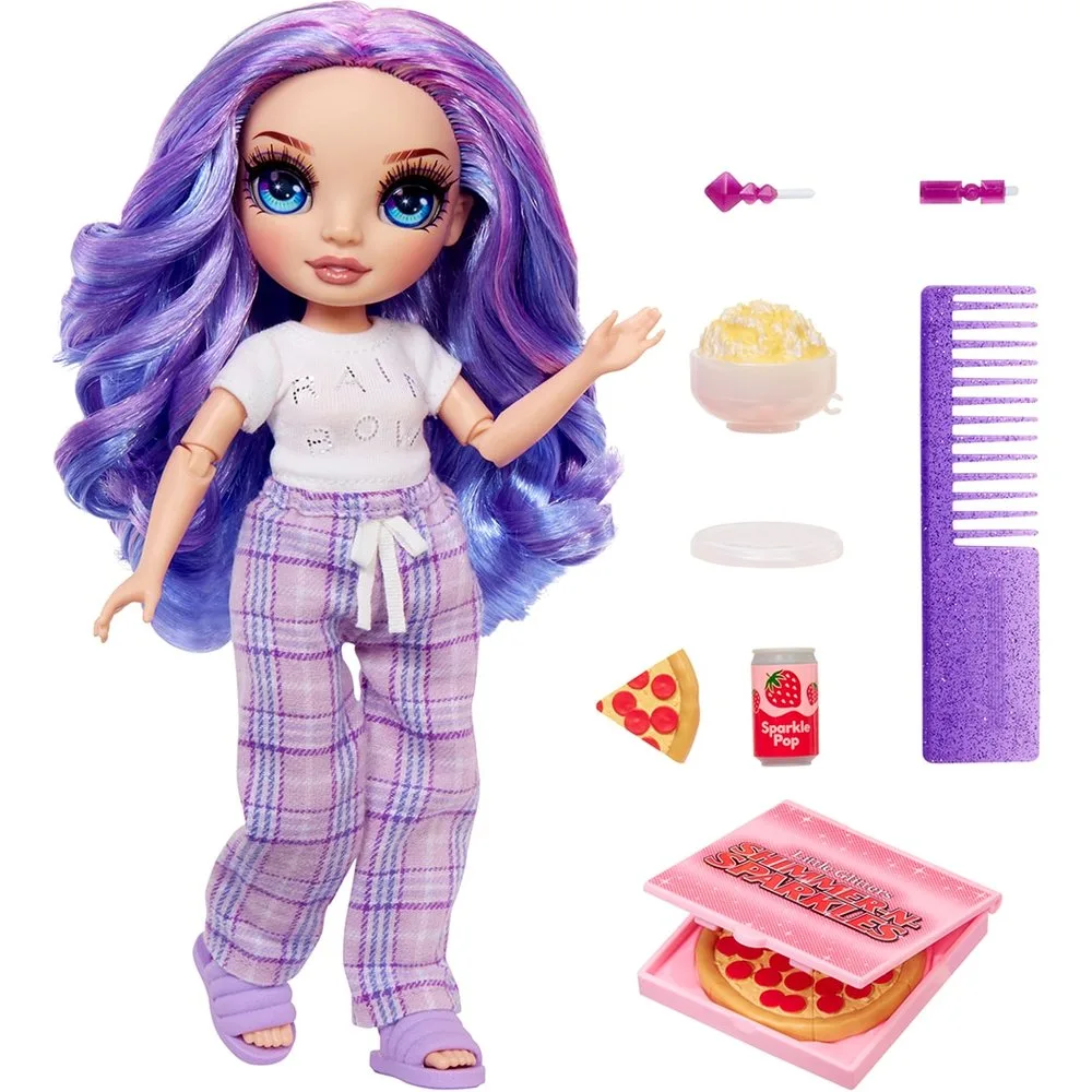 Muñeca Violet (Purple) Fiesta de Pijamas Junior High - Rainbow High - FashionsVida