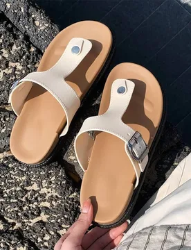 Seaside Holiday Clip-On Beach Slippers Color Blocking Summer Outer Flip Flops Women Soft Anti-slip - Aliexpress - FashionsVida