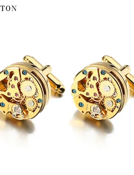 Lepton Watch Movement Cufflinks for immovable Stainless Steel Steampunk Gear Watch Mechanism Cuff links for Mens Relojes gemelos - Aliexpress - FashionsVida