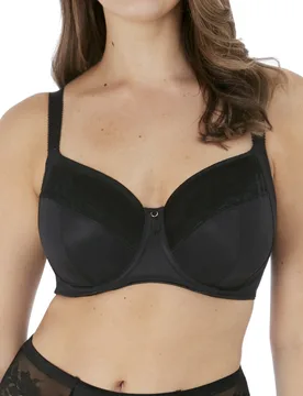 Womens Illusion Full Cup Side Support Bra - Black Nylon - Size 40g - Fantasie - FashionsVida