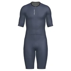 Trisuit A Maniche Corte Leaf Asphalt Grey L