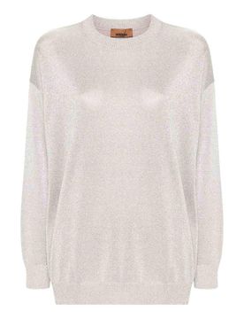 Maglione lavorato a maglia metallizzata