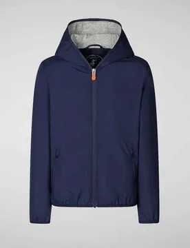Giacca a vento Jules blu navy con cappuccio fisso - Save the Duck - FashionsVida