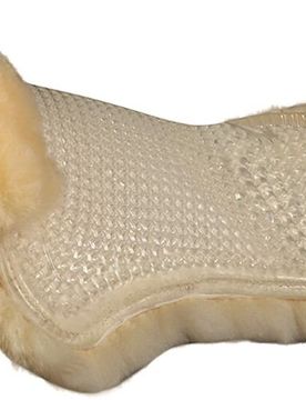 Gel Pad & Rear Riser Full Sheepskin transparent natural