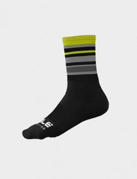 Calzini ciclimo Q-SKIN 16cm STRIPES giallo fluo