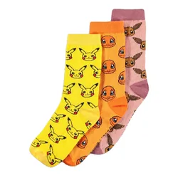 Chaussettes Pokémon Three Icons Multicolor EU 35-38 unisex