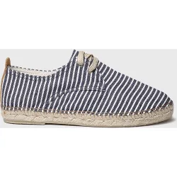 Alpargatas de hombre de tejido de rayas con cordones