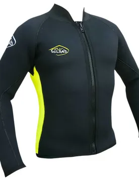 T-shirt Thermique à Manches Longues Et Zip Intégral Cabriel Black / Yellow XL