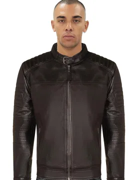 Mens Black Quilted Biker Jacket - Paris - Size 4xl - Infinity Leather - FashionsVida