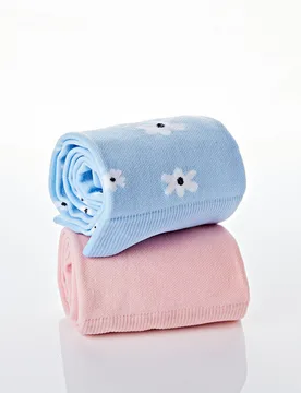 Leichte Kompressionsstrümpfe "Blüten" rosé + bleu 2 Paar - 3Pagen - FashionsVida