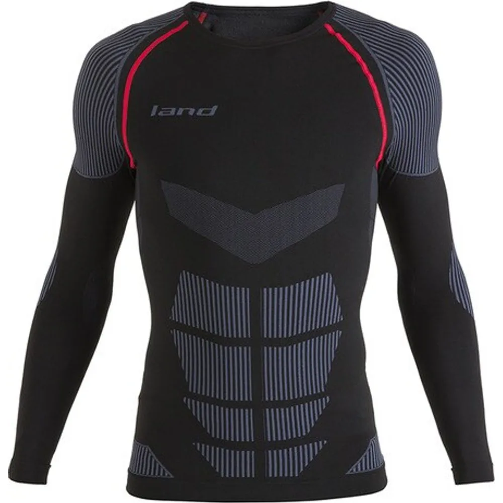 Camiseta térmica de hombre Black Silver - LAND - FashionsVida