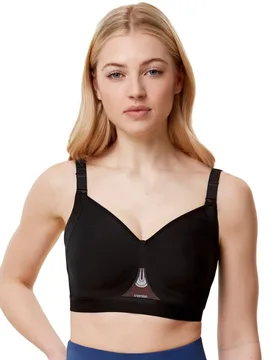Womens Triaction Gravity Lite Sports Bra - Black Polyamide - Size 42b - Triumph - FashionsVida