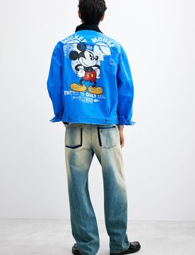 Cazadora estampada Mickey™, Hombre, Algodon, Azul, S