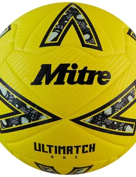 Ballon De Football Ultimach One Fluo Yellow / Black / Circular Grey 4 unisex - mitre - FashionsVida