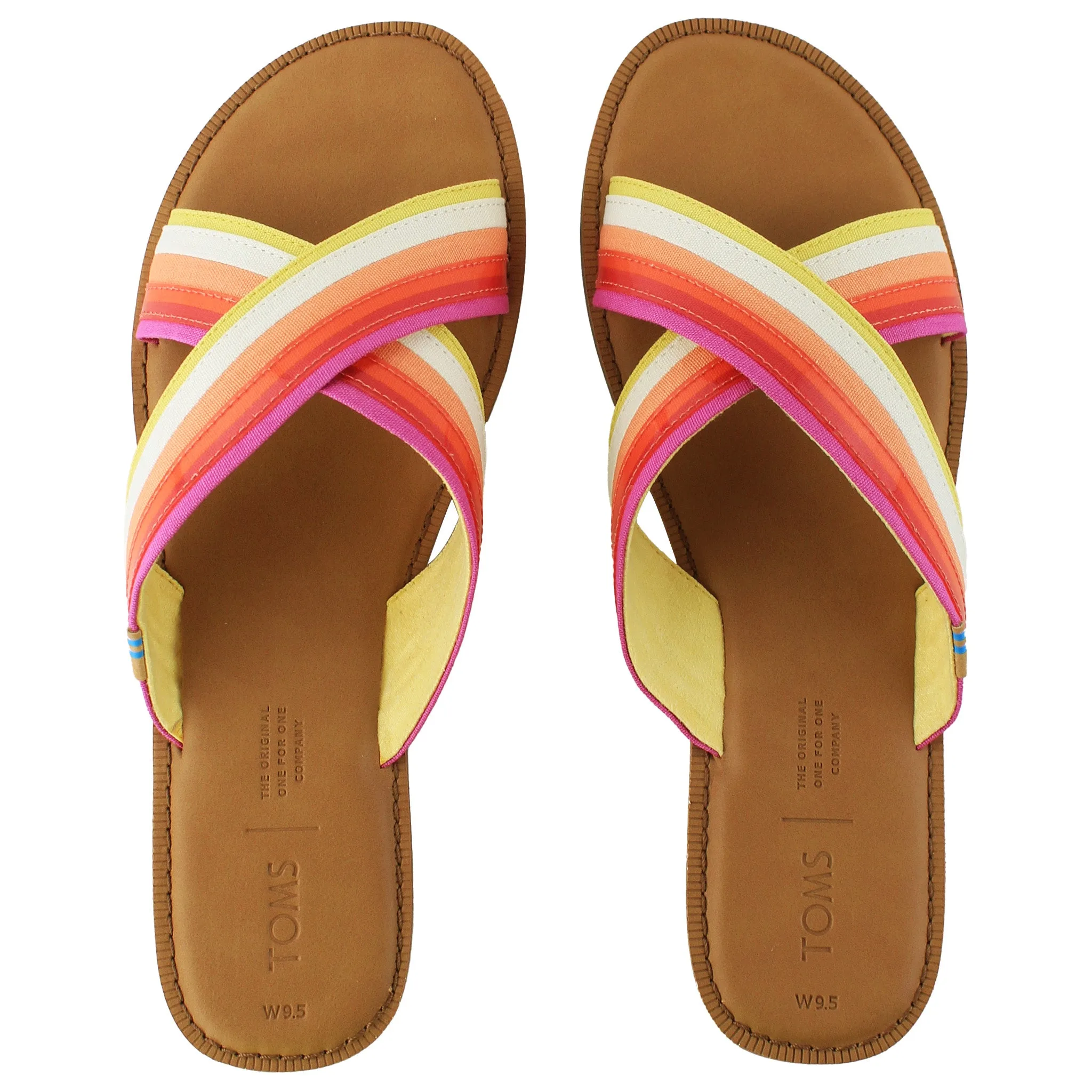 Viv Womens Multicolour Sliders - Size Uk 7.5 - TOMS - FashionsVida