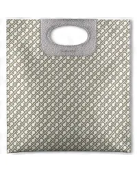 Borsa a mano Piattina Donna Tessuto Softy Argento - GH0163-ARG