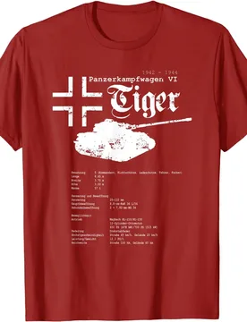 Heavy tank, tiger, armored fighting vehicle VI Defence Force summer cotton O-neck short sleeve T-shirt - Aliexpress - FashionsVida