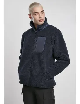 Urban Classics Giacca Sherpa Navy S
