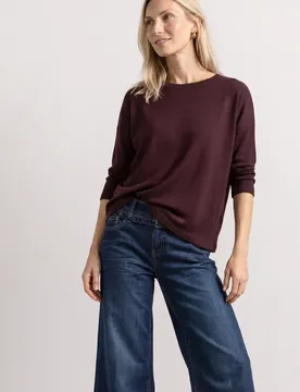 Arm Shirt in Strick-Optik female Rot