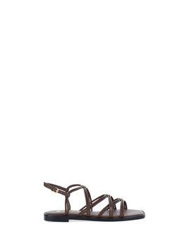 Sandali in pelle MARRONE 41