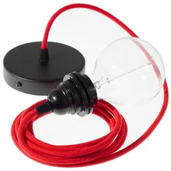 Cables Lampe Suspendue Pendel Pour Abat-jour Rc35 50 Cm Fire Red / Black One Size