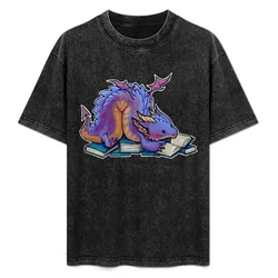 Library dragon T-Shirt Work Outdoor Short Sleeve Tee