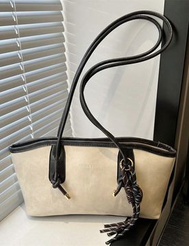 Pieza Bolso de bolos liso con cremallera acolchada, bolso de tote de gran capacidad, estilo vintage de moda, adecuado para uso diario de mujeres, oto?