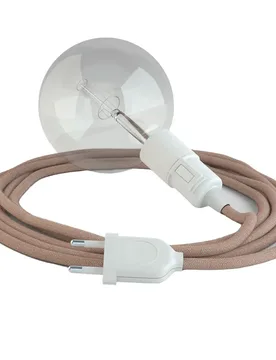 Cables Suspension Luminaire Rd71 Zigzag 3 M Ancient Pink / White One Size - Creative - FashionsVida