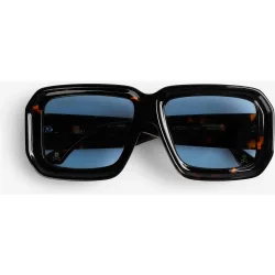 Gafas de sol de mujer cuadradas con lentes azules
